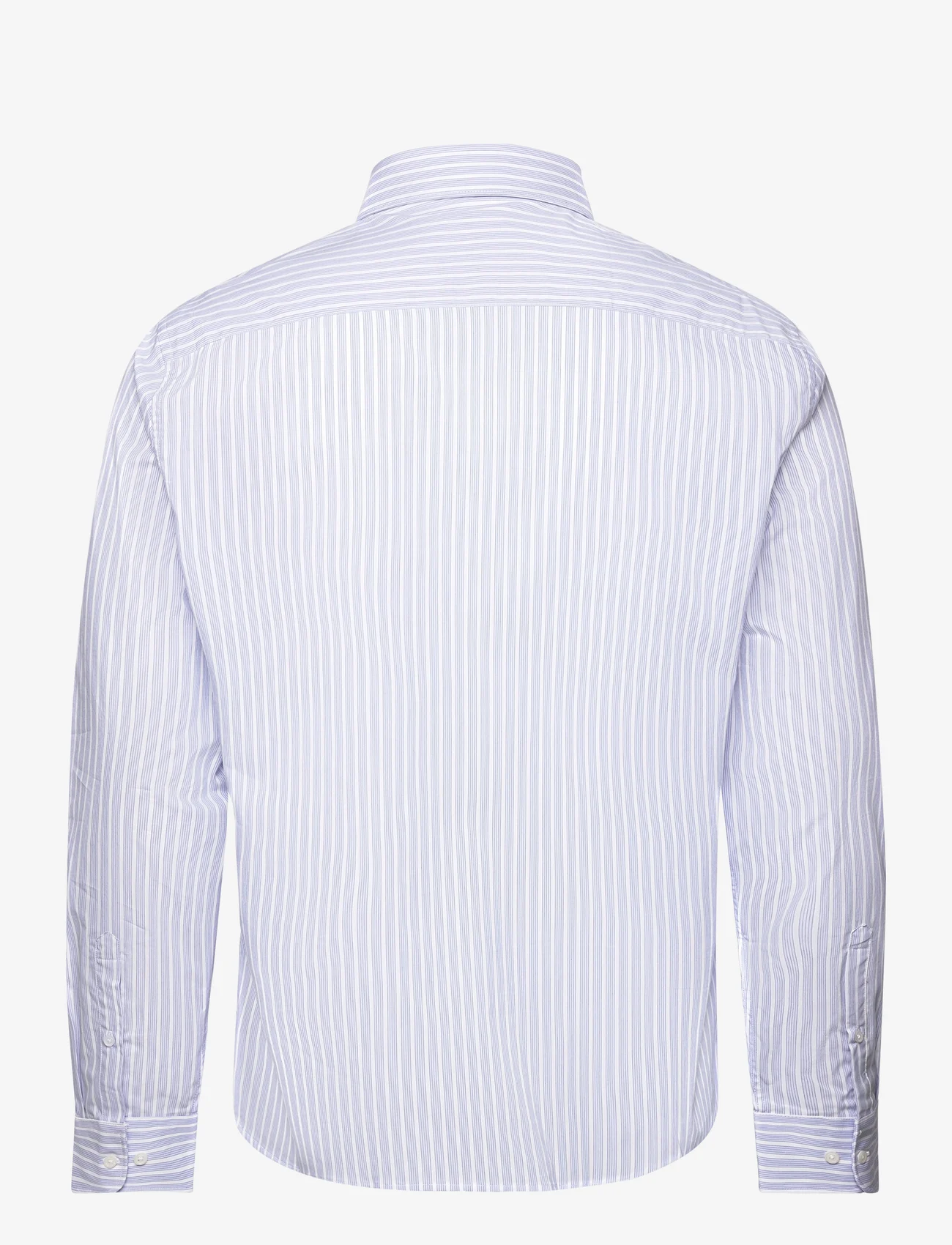 Mango - Stretch fabric slim-fit striped shirt - casual skjorter - medium blue - 1