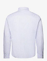 Mango - Stretch fabric slim-fit striped shirt - avslappede skjorter - medium blue - 1