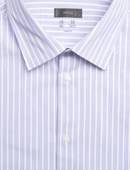 Mango - Stretch fabric slim-fit striped shirt - avslappede skjorter - medium blue - 2