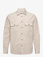 Corduroy pockets overshirt - NATURAL WHITE