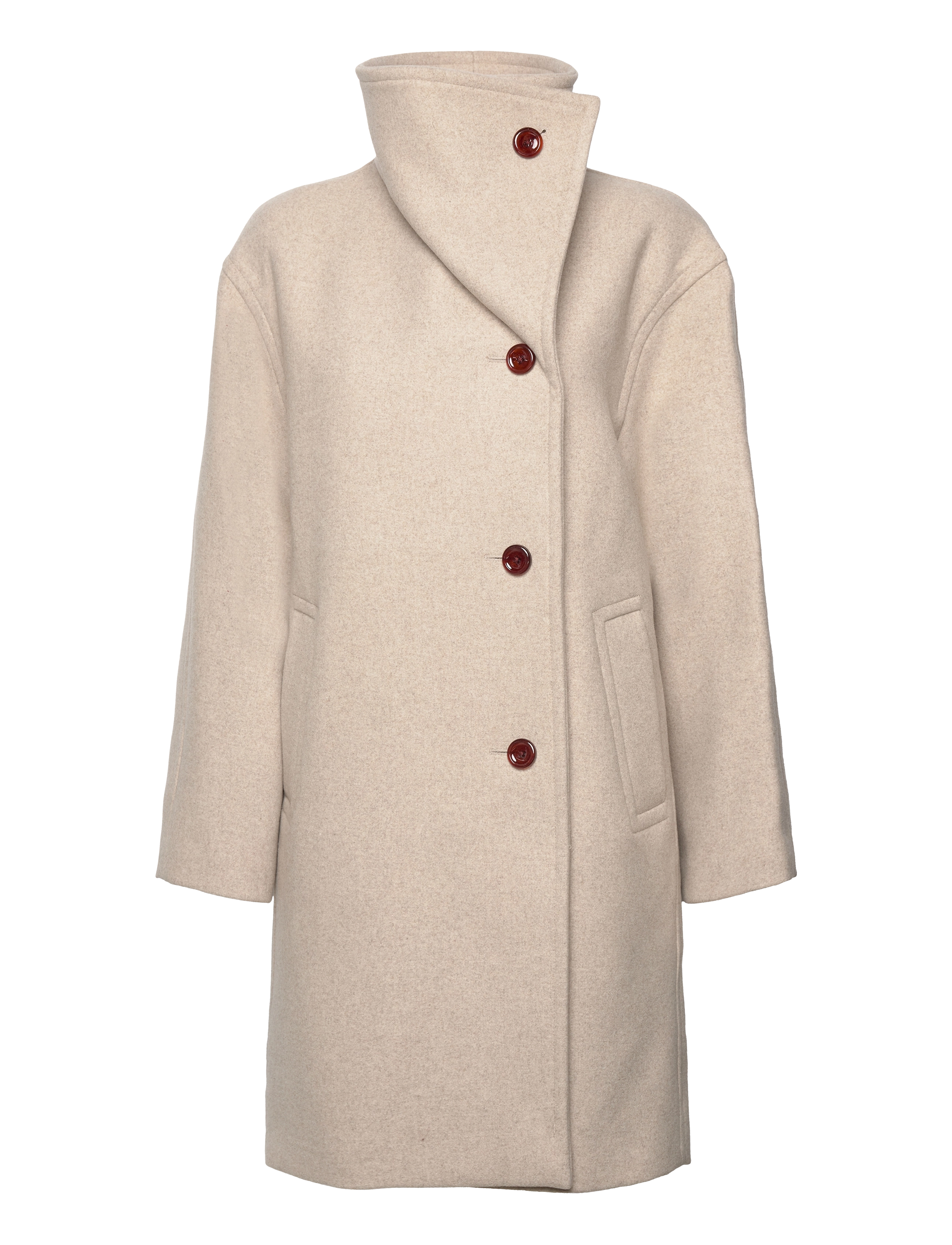 Midi maxi lapel coat - LT PASTEL GREY