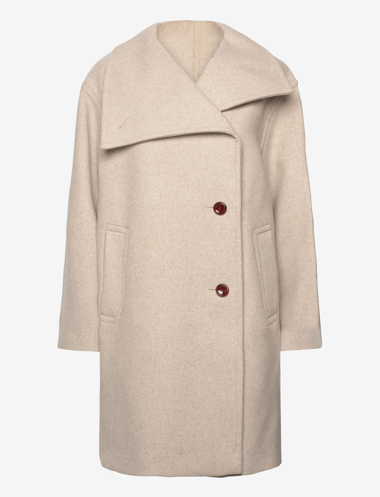 Mango - Midi maxi lapel coat - ytterkläder - lt pastel grey - 1