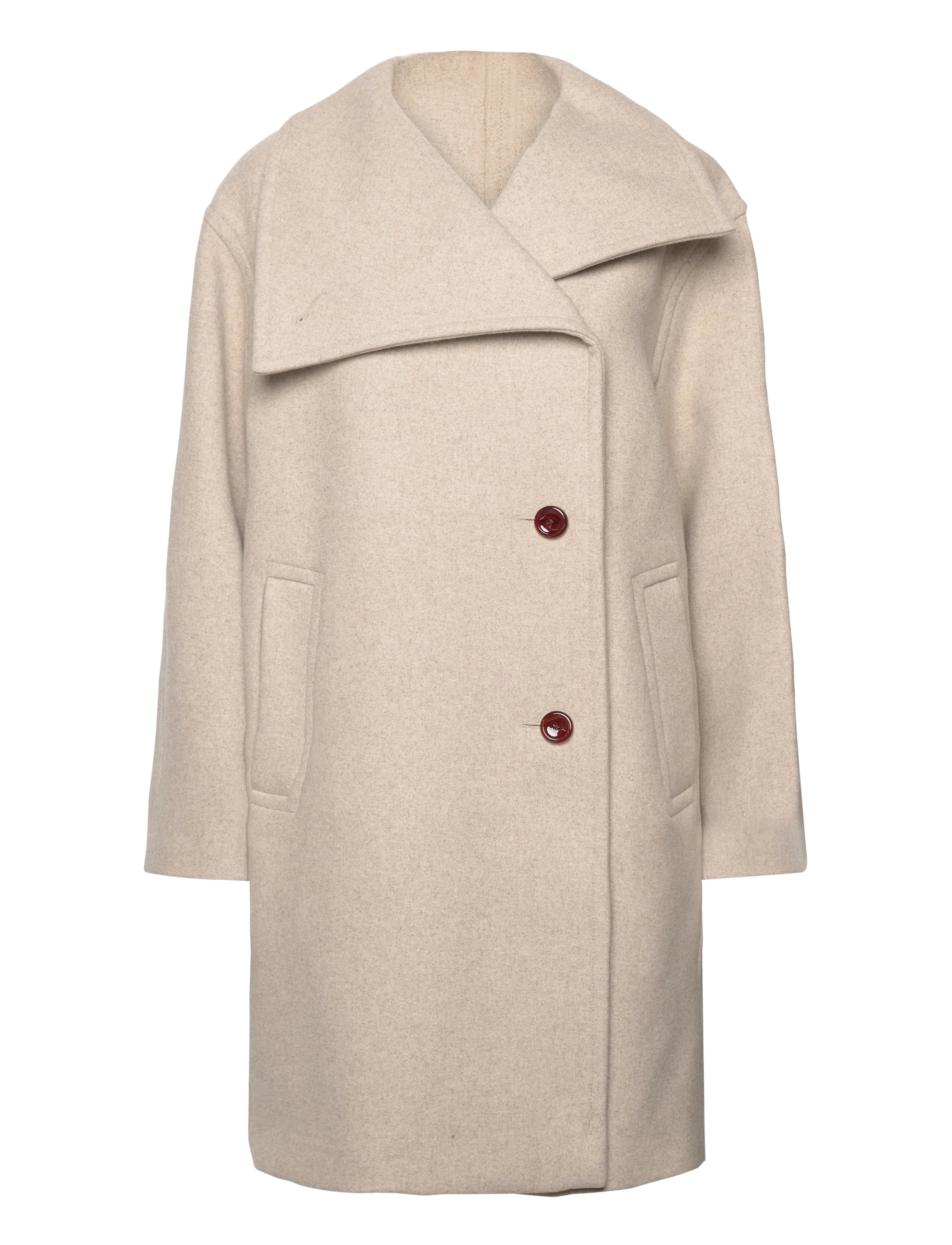 Mango - Midi maxi lapel coat - lt pastel grey - 1
