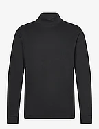 Perkins neck long-sleeved t-shirt - BLACK