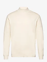 Mango - Perkins neck long-sleeved t-shirt - lägsta priserna - light beige - 0