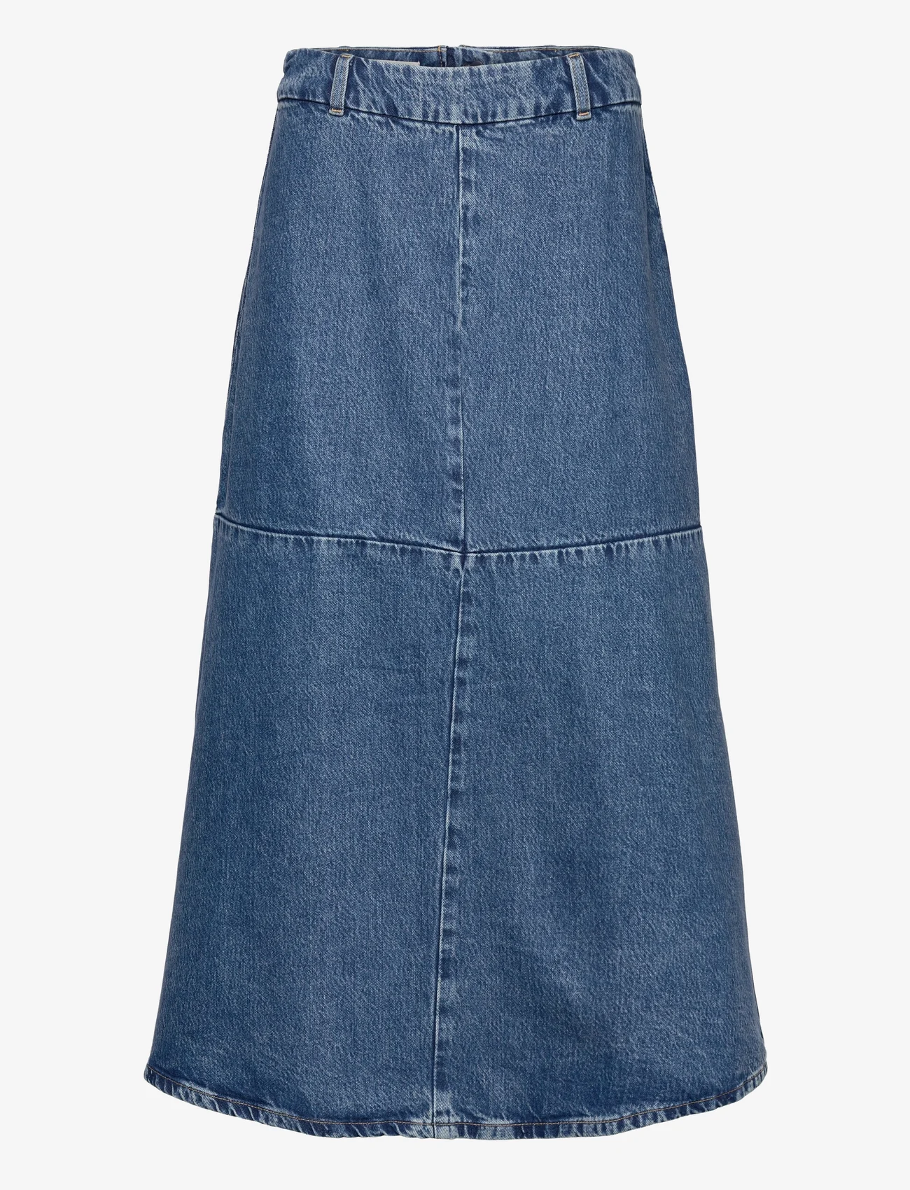 Mango - A-line denim skirt - jeanskjolar - open blue - 0