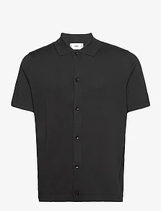 Buttoned microstructure knit polo, Mango