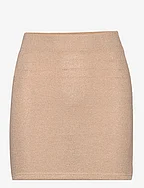 Knitted miniskirt - LT PASTEL BROWN
