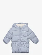 Padded anorak with shearling lining - LT-PASTEL BLUE