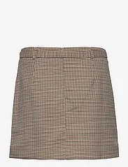 Mango - Houndstooth belt miniskirt - alhaisimmat hinnat - brown - 1