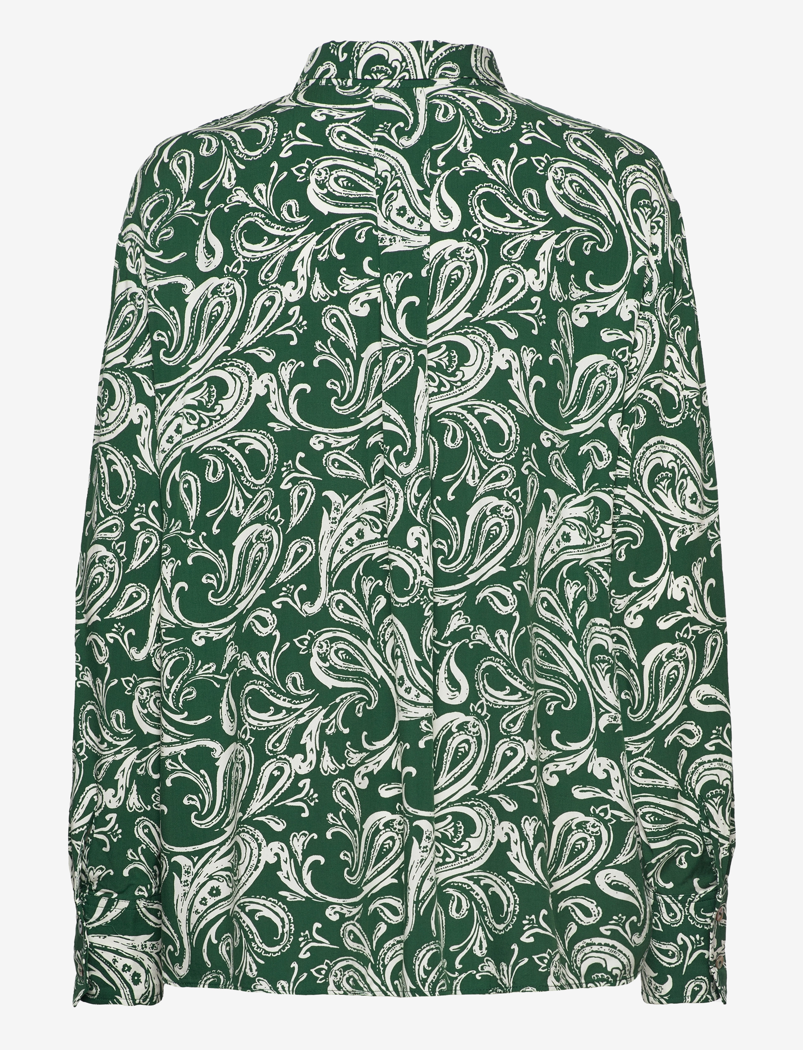 Mango - Printed flowy shirt - pikkade varrukatega särgid - green - 1