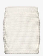Knitted miniskirt - NATURAL WHITE