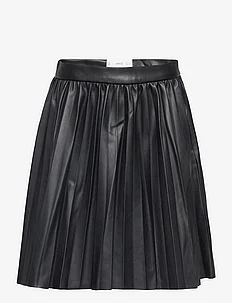 Faux-leather pleated skirt, Mango