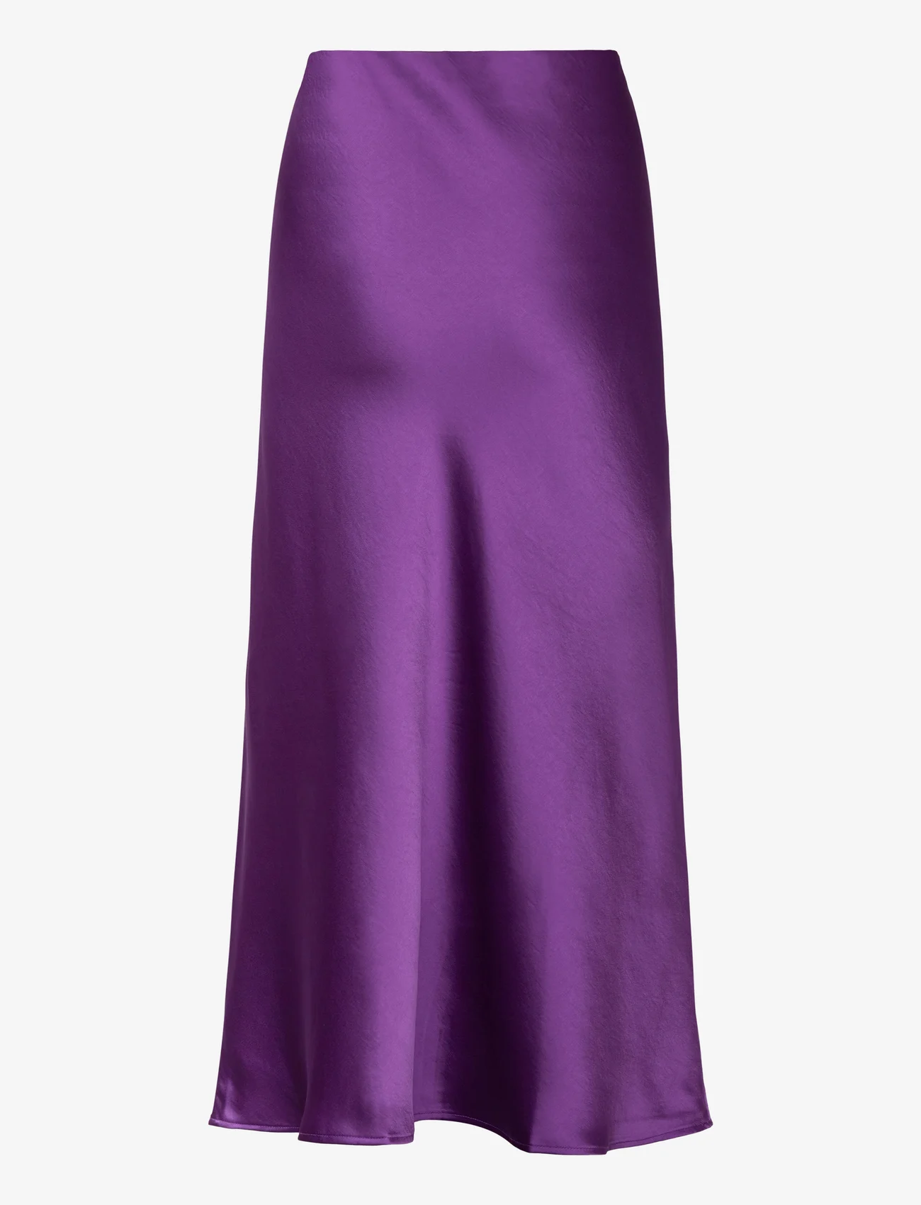 Mango - Midi satin skirt - satinnederdele - medium purple - 1