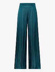 Mango - Satin wideleg trousers - leveälahkeiset housut - dark blue - 0