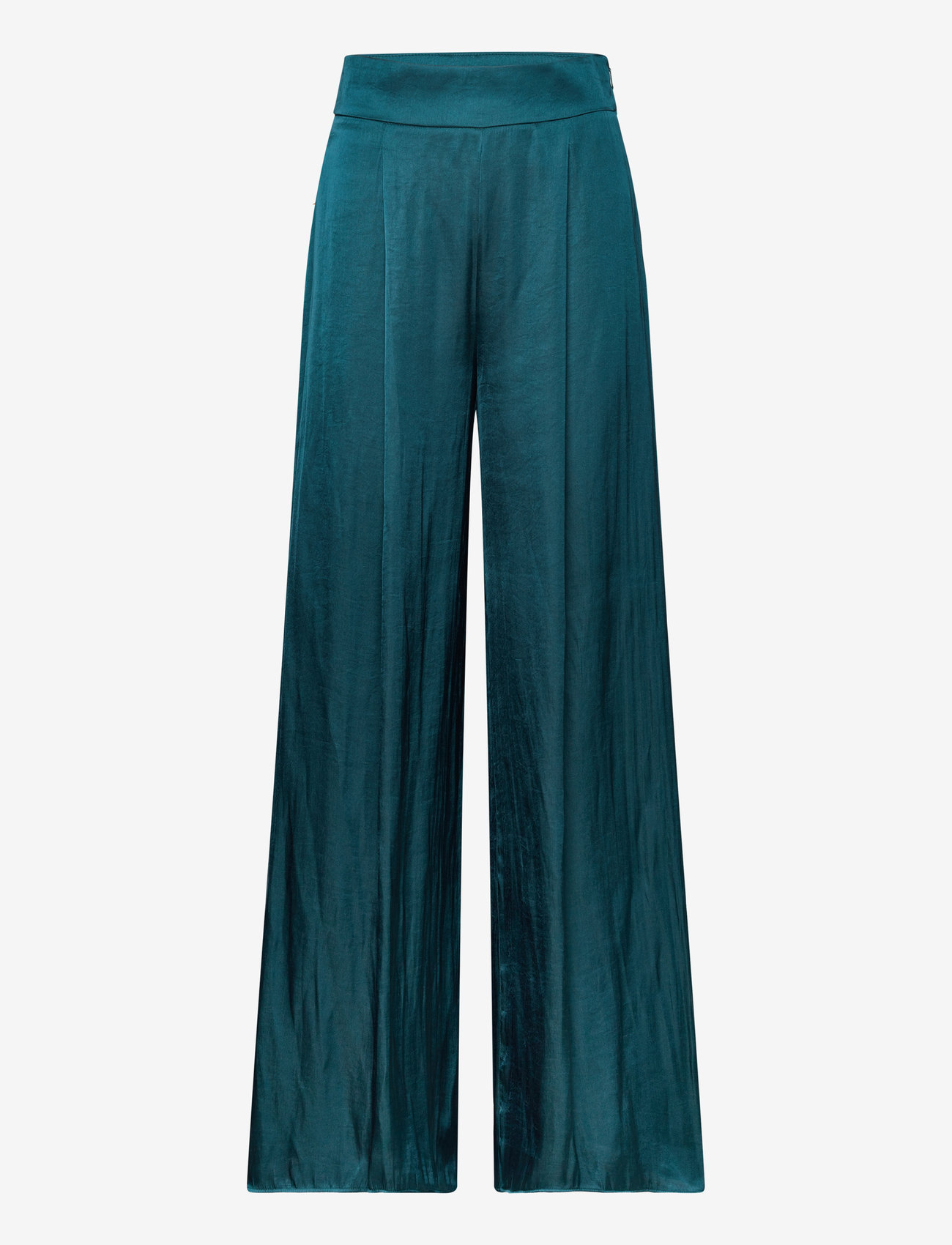 Mango - Satin wideleg trousers - dark blue - 0