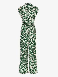 Printed jumpsuit with bow, Mango