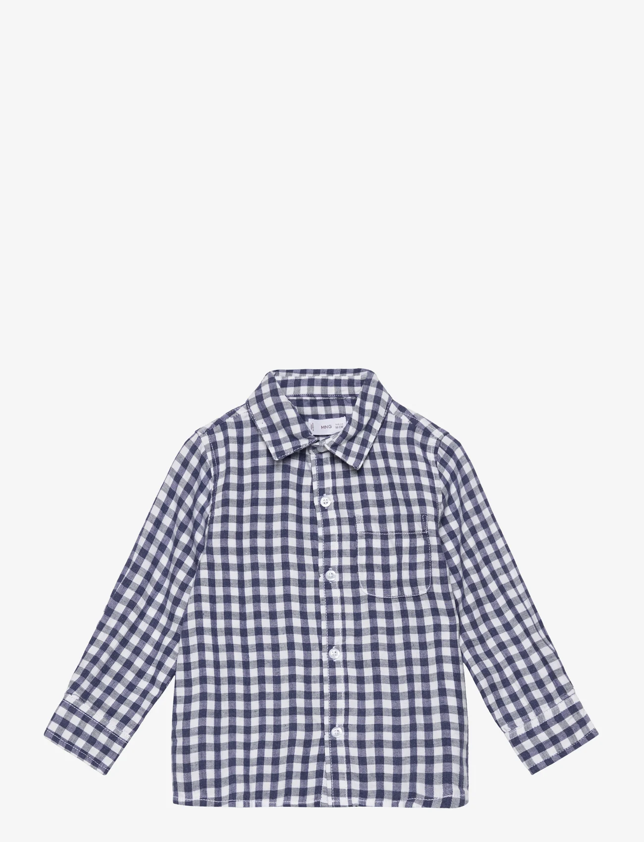 Mango - Slim-fit check shirt - långärmade skjortor - lt-pastel blue - 0