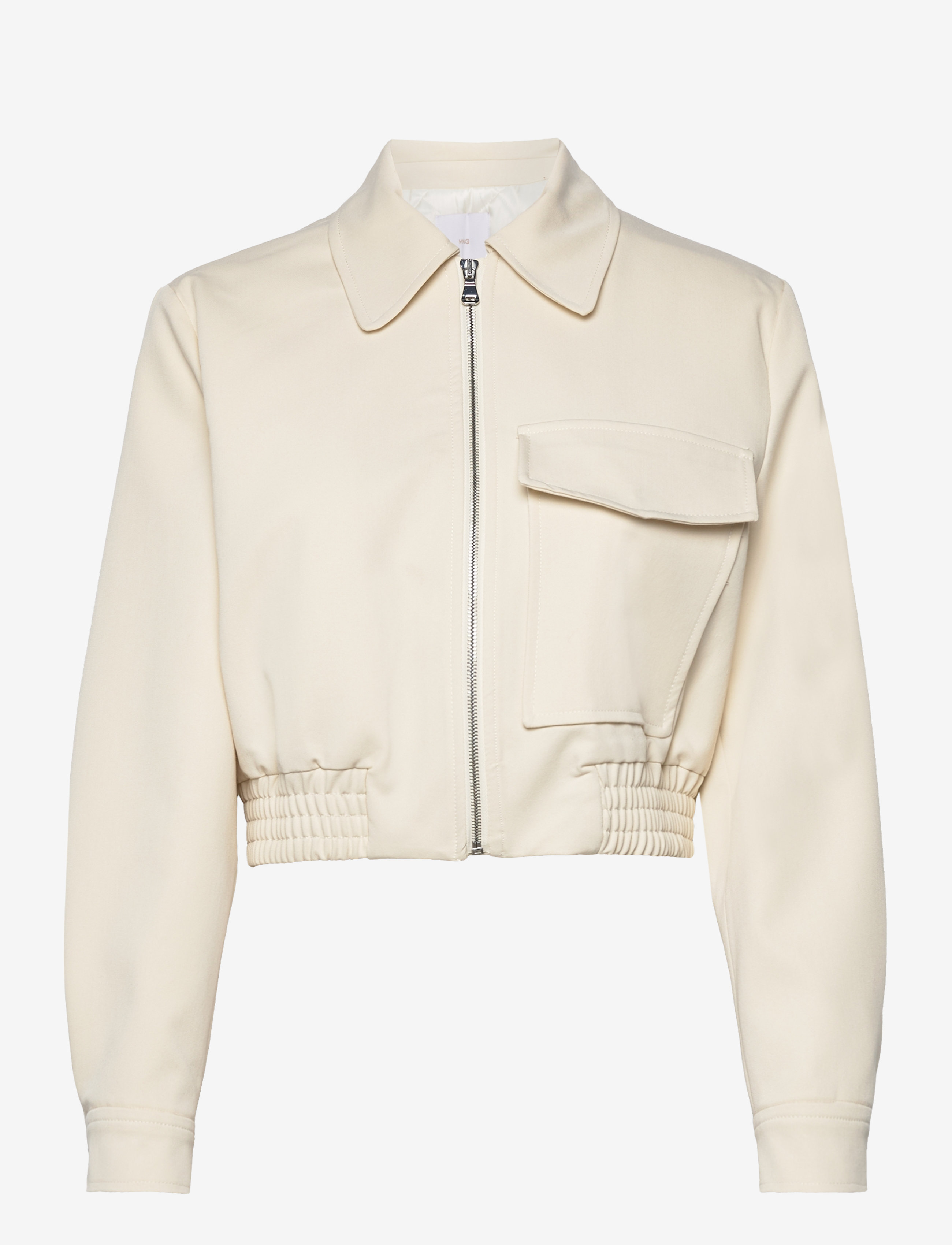 Bomber jacket with cargo pocket - LIGHT BEIGE