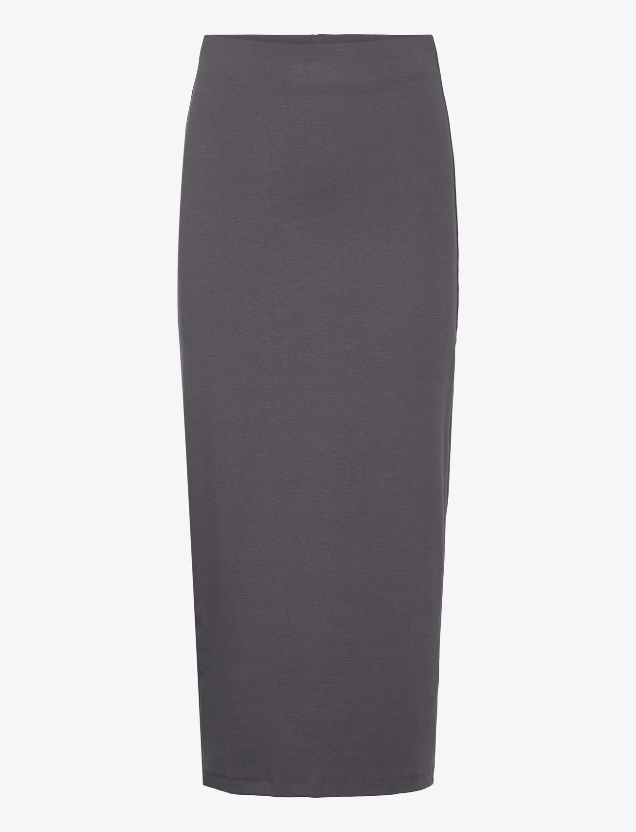 Mango - Knitted cotton skirt - strikkede nederdele - grey - 0