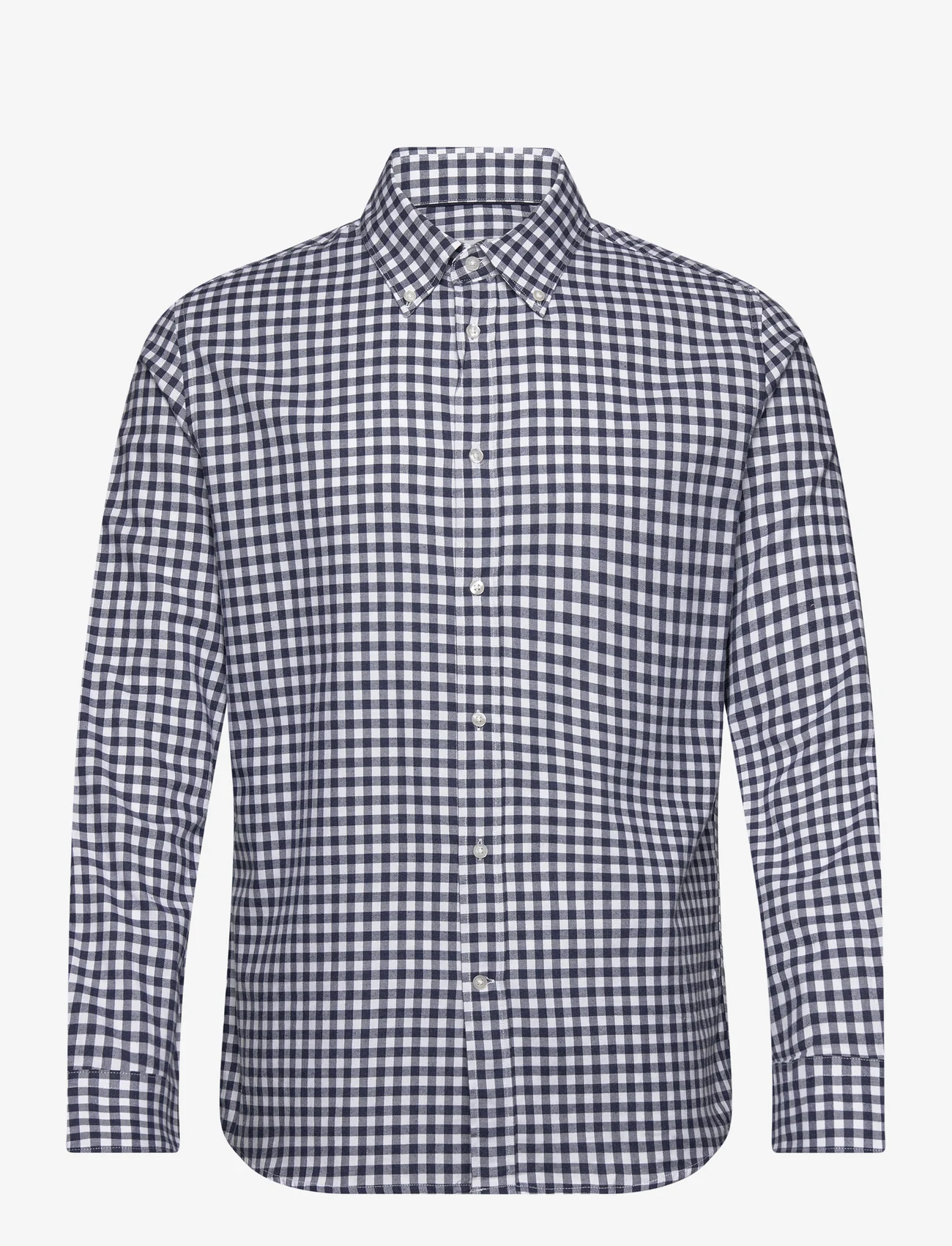 Mango - Gingham check cotton shirt - laveste priser - navy - 0