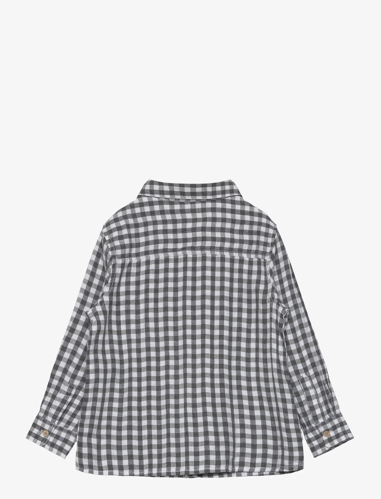 Mango - Regular-fit check shirt - langærmede skjorter - medium grey - 1
