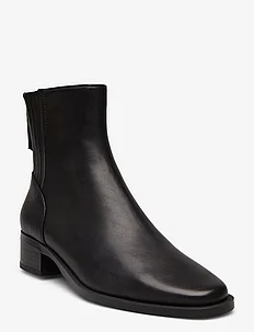 Leather ankle boots with ankle zip closure, Mango