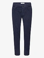 Corduroy straight trousers - NAVY
