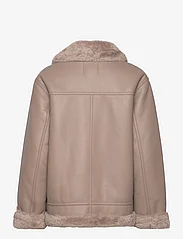 Mango - Faux shearling-lined jacket - vårjackor - medium brown - 2