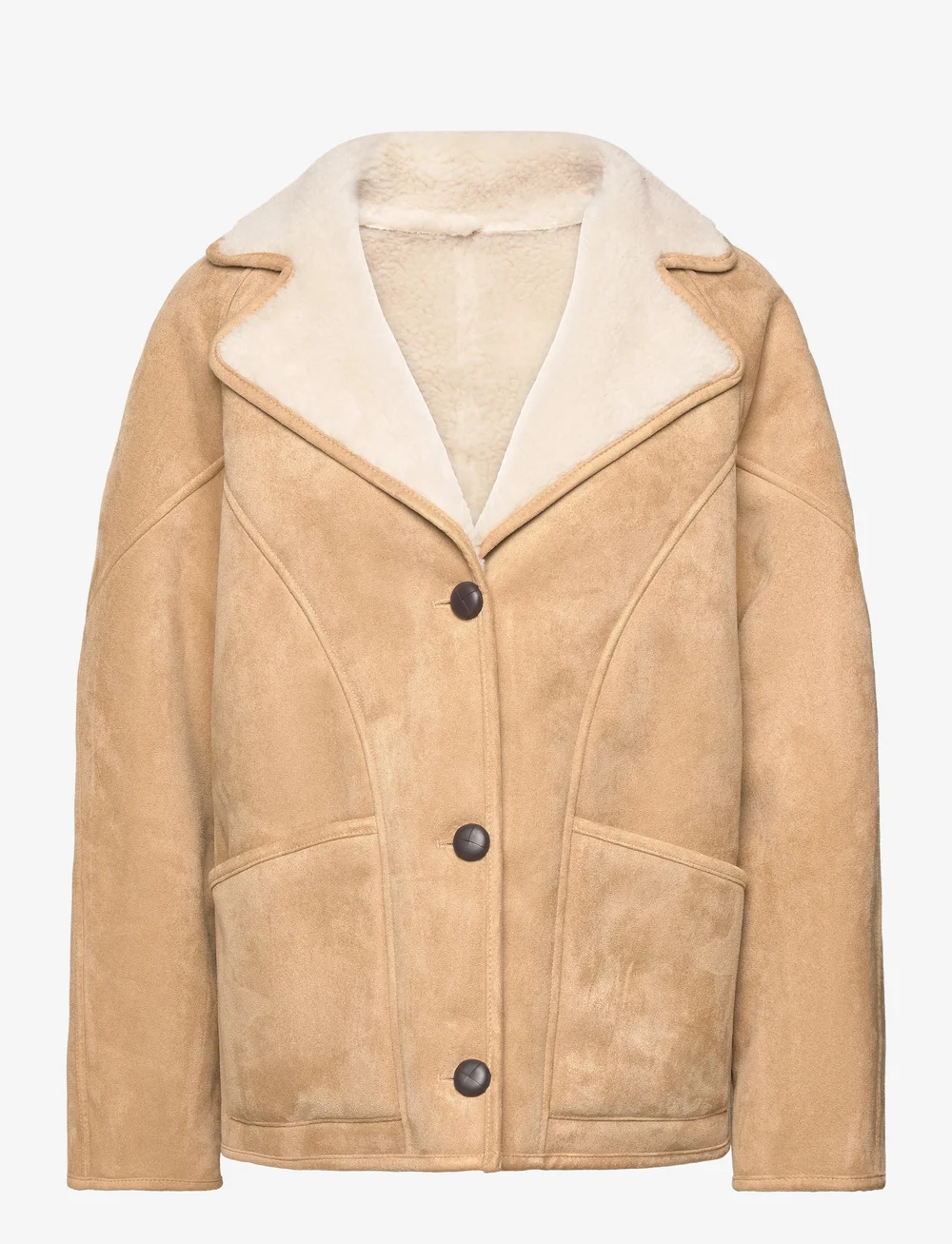 Mango Shearling lined Coat With Buttons 799 kr. K p Skinnjackor fr n Mango online hos Boozt . Snabb leverans enkla returer