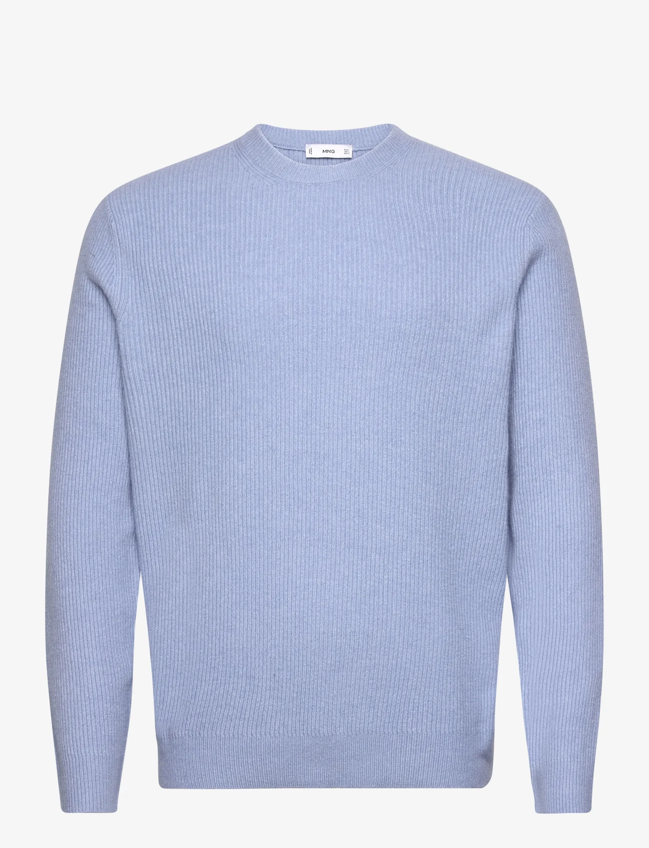 Mango - Ribbed knit sweater - pyöreäaukkoiset - lt-pastel blue - 0