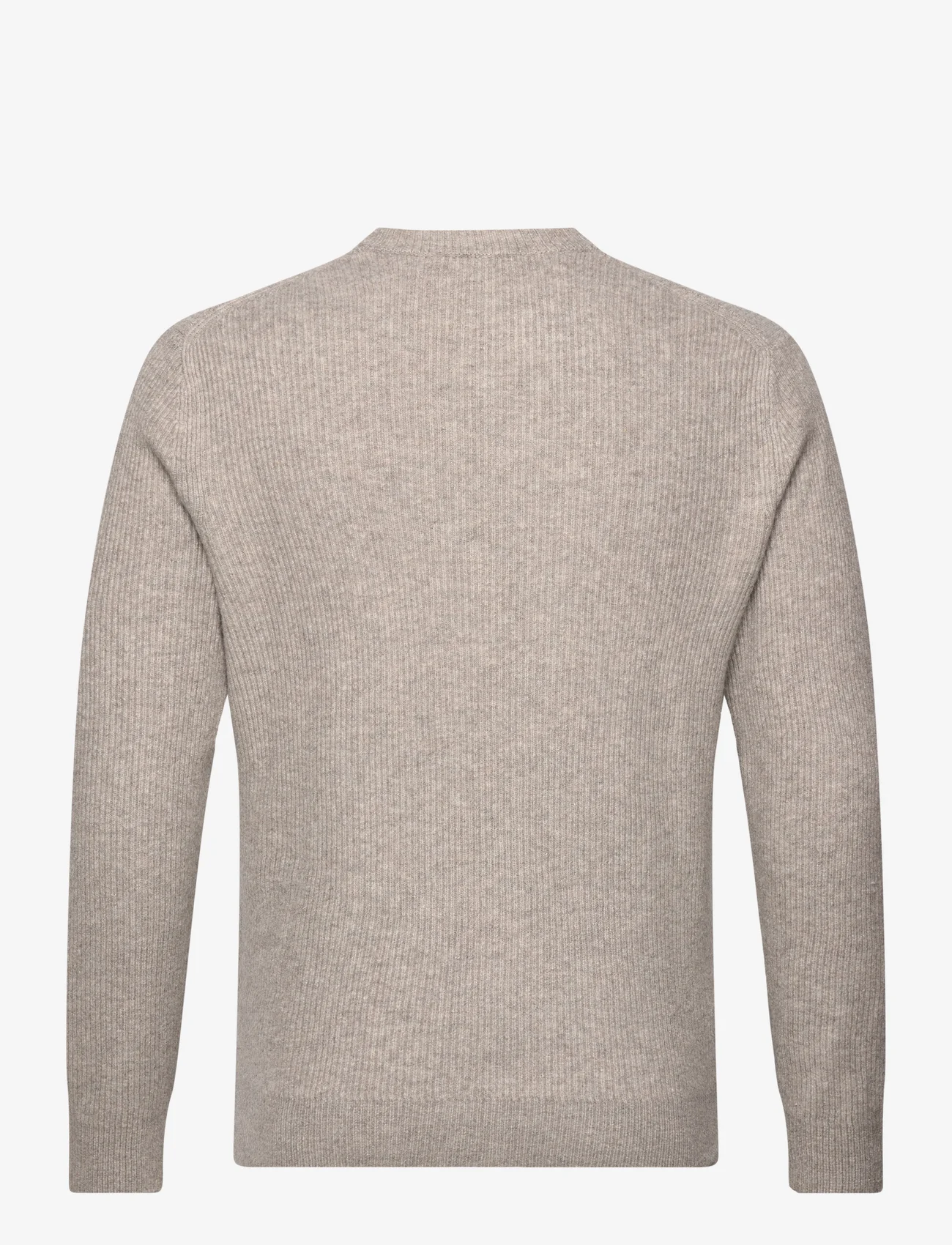 Mango - Ribbed knit sweater - pyöreäaukkoiset - lt pastel brown - 1