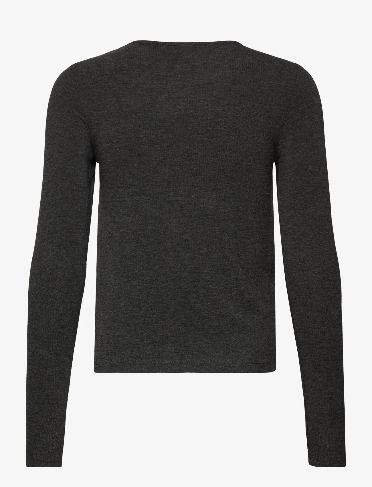 Mango - Round neck knit t-shirt - laveste priser - dark grey - 1