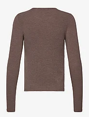 Mango - Round neck knit t-shirt - laveste priser - medium brown - 1