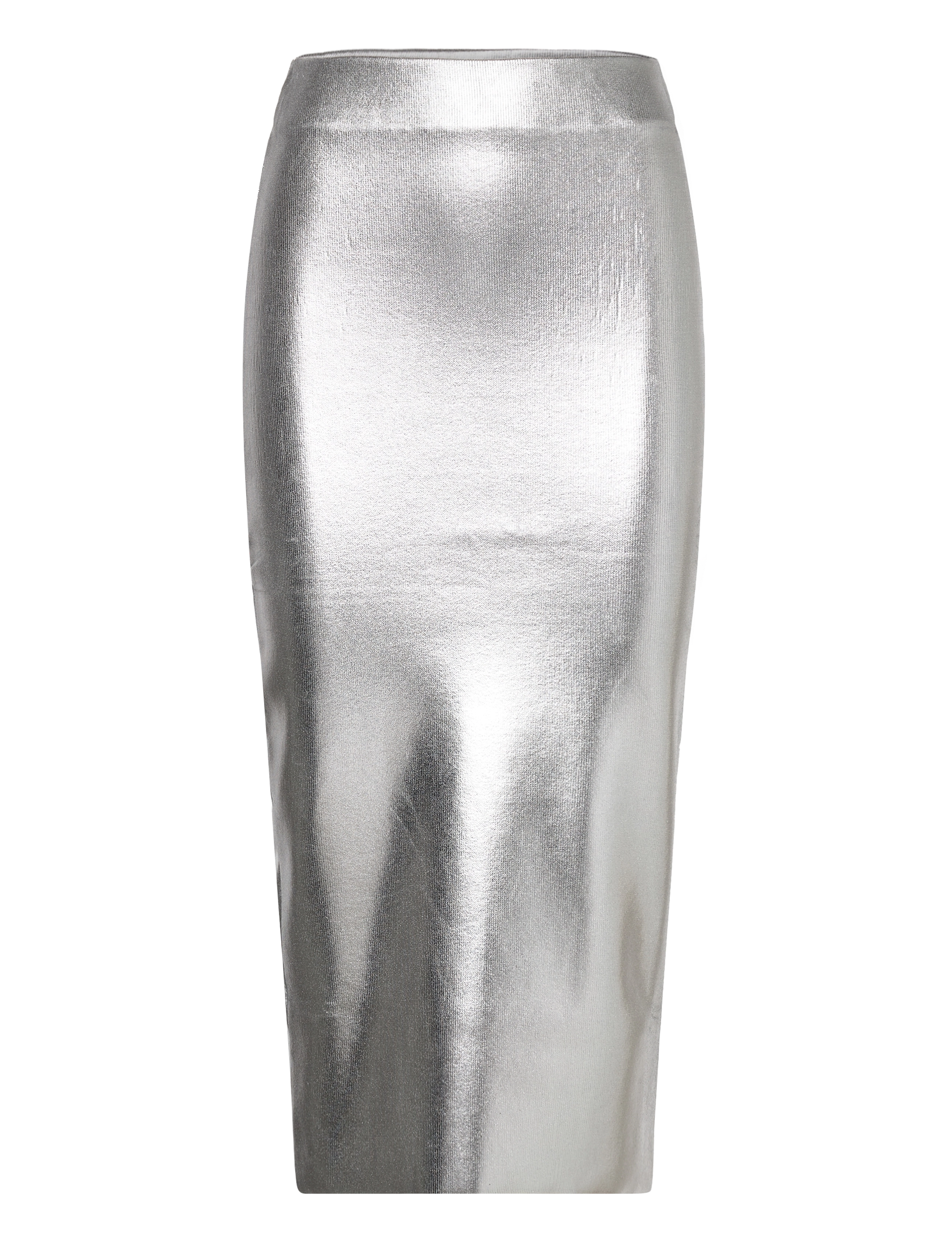 MANGO Metallic Midi Rock Silber - S - Damen