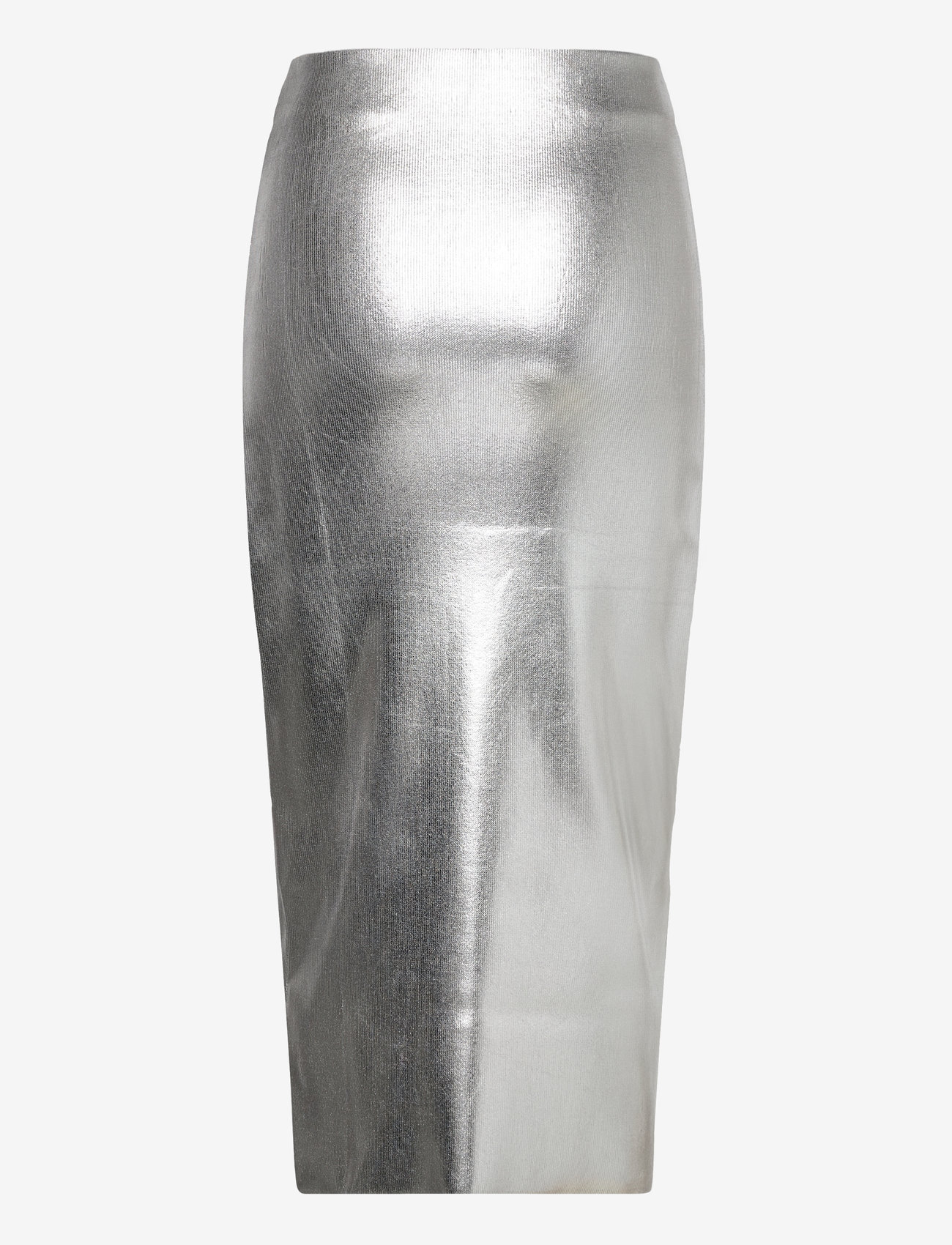 Mango - Metallic midi skirt - midi nederdele - silver - 1