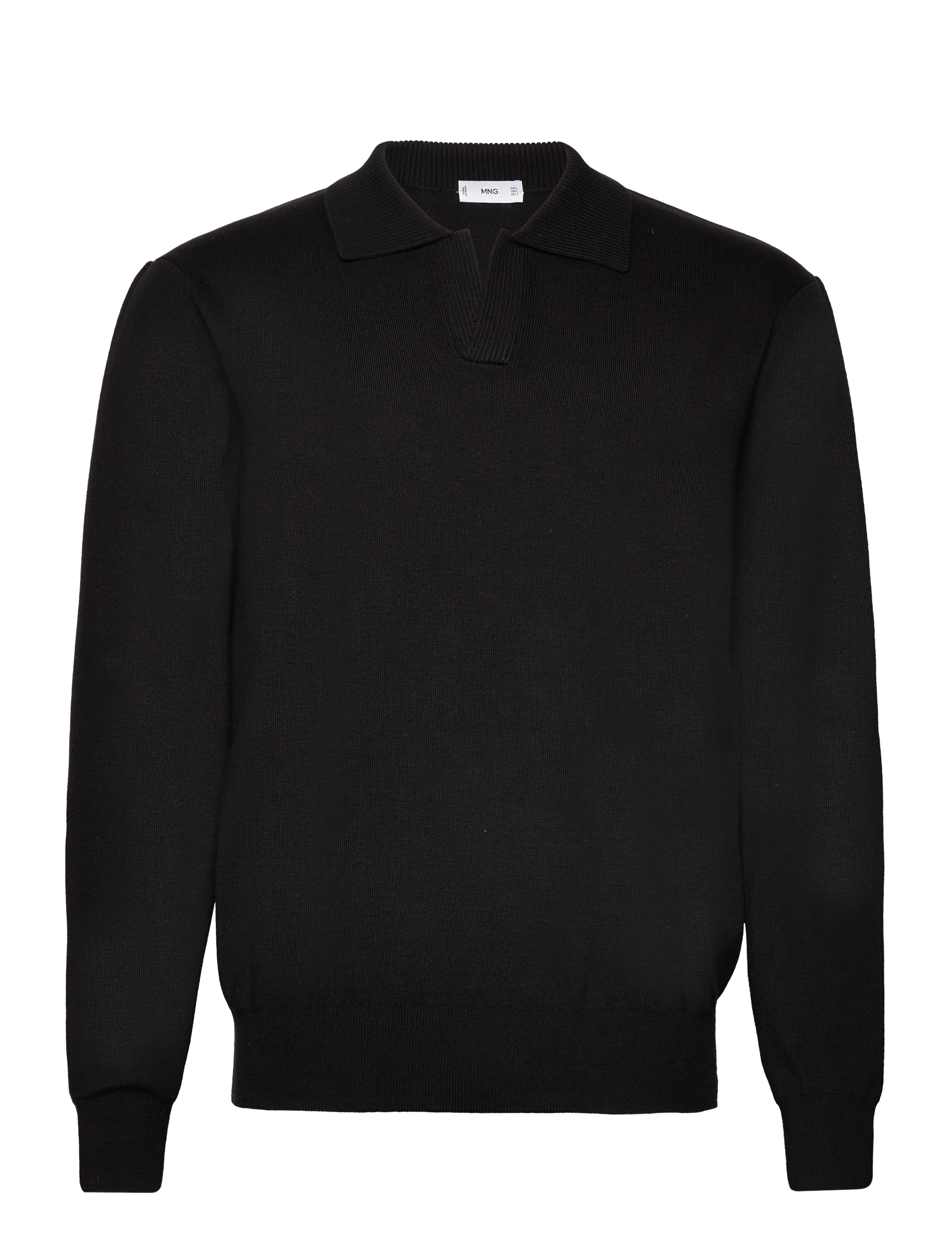 Polo collar wool sweater