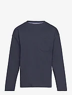 Long sleeve cotton t-shirt - NAVY