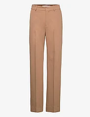 Mango - Straight suit trousers - dressbukser - medium brown - 0