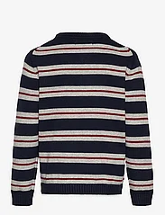 Mango - Striped knit sweater - tröjor - navy - 1