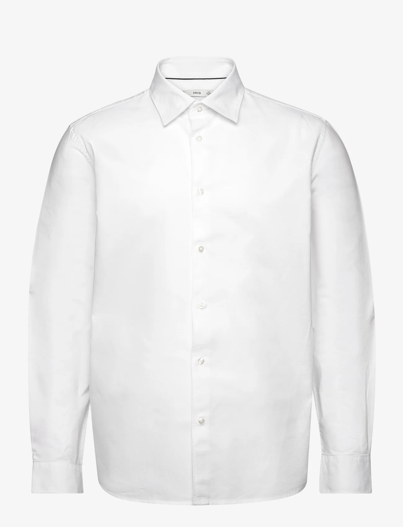 Mango - Slim fit Oxford cotton shirt - laveste priser - white - 0