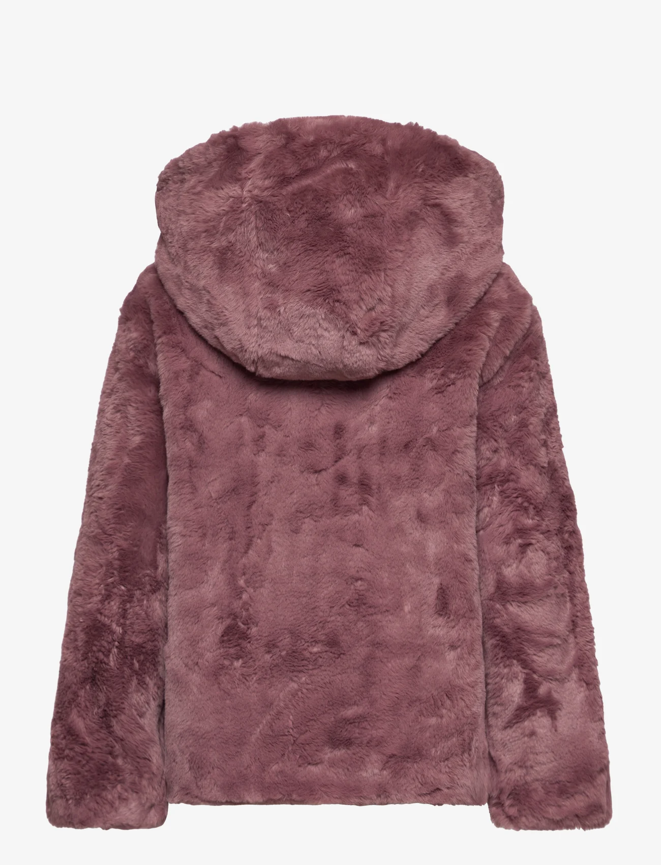 Mango - Hooded faux-fur coat - faux fur jakker - pink - 1
