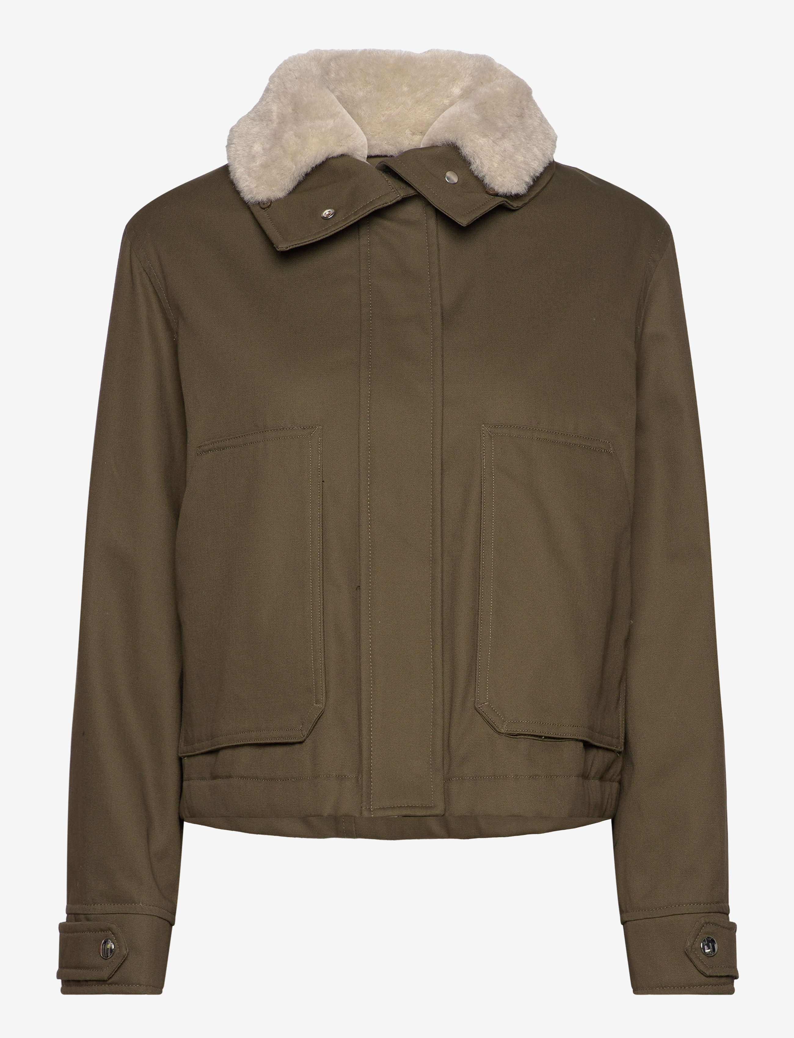 MANGO Parka With Detachable Pelz-Effect Collar Grün - XS - Damen
