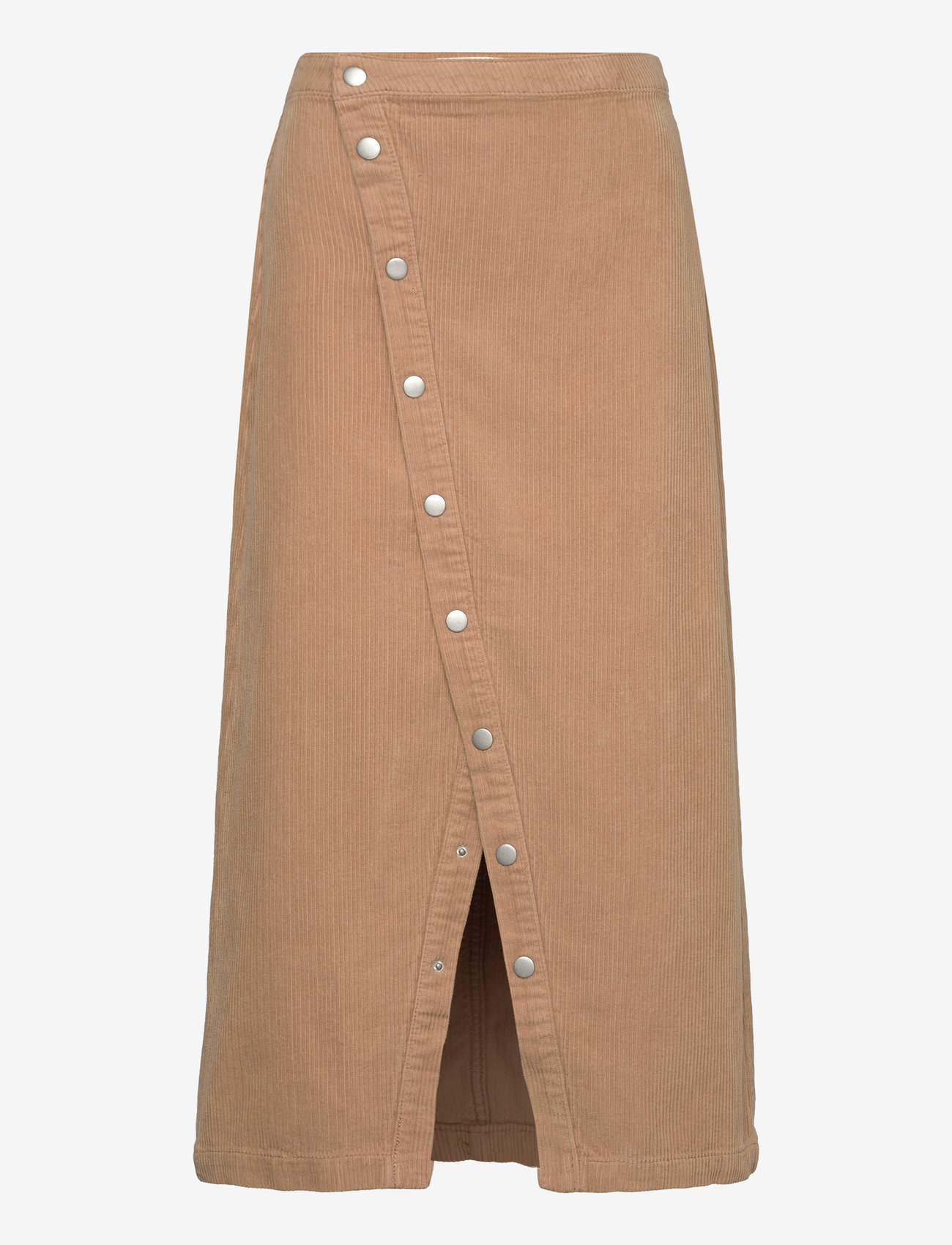 Mango - Buttoned corduroy skirt - hõlmikseelikud - medium brown - 0
