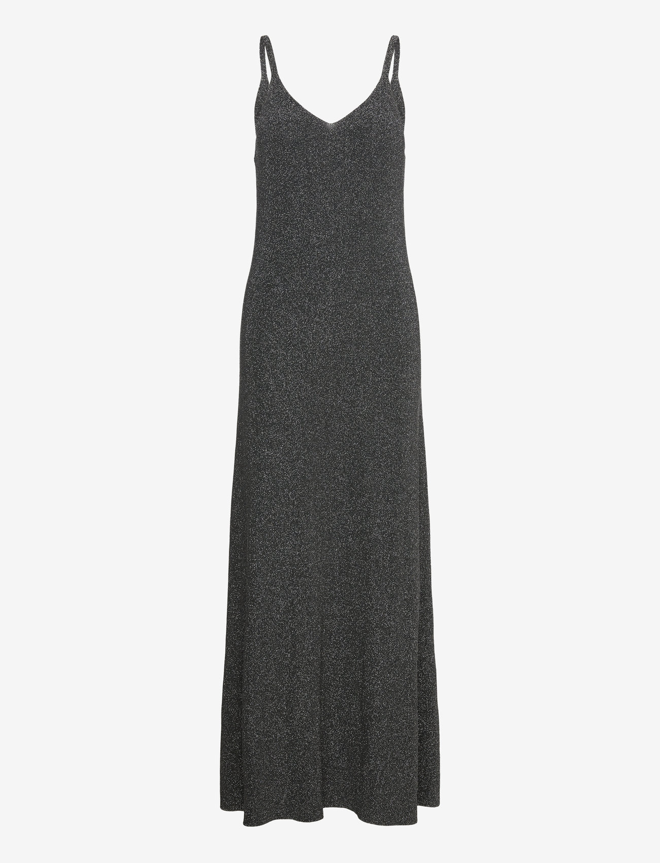 Mango - Long lurex dress - slipklänningar - black - 0