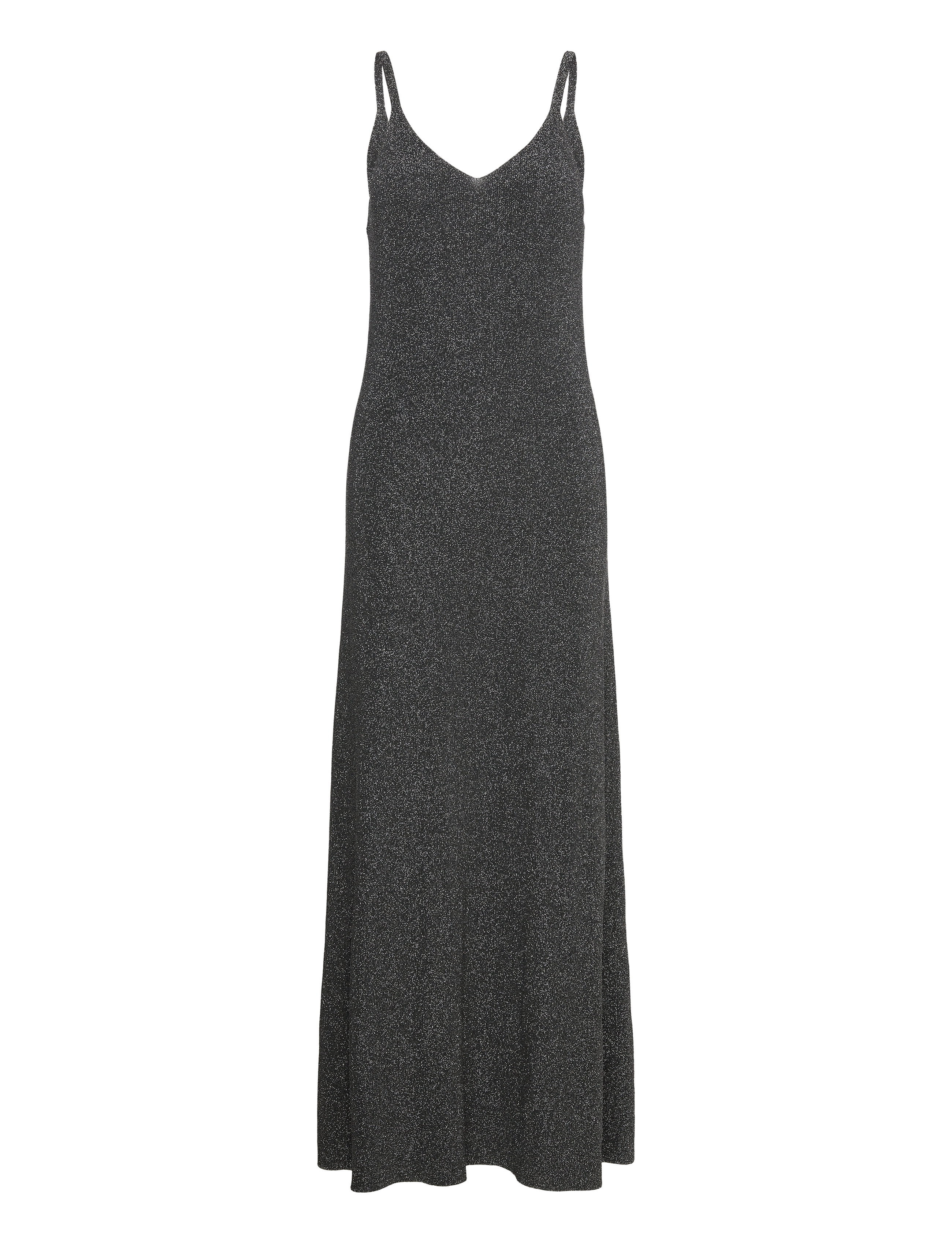 Long lurex dress - BLACK