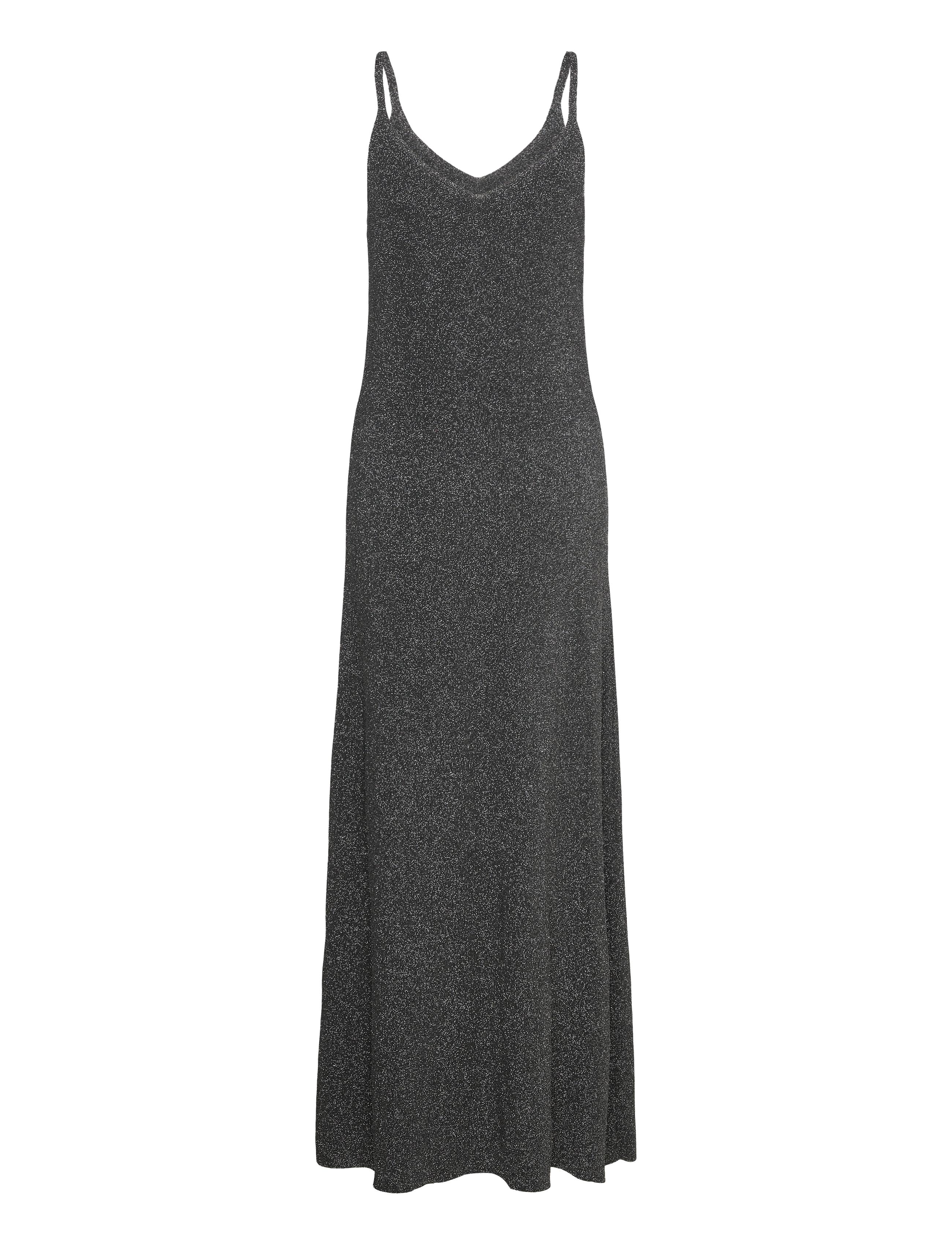 Mango - Long lurex dress - black - 1