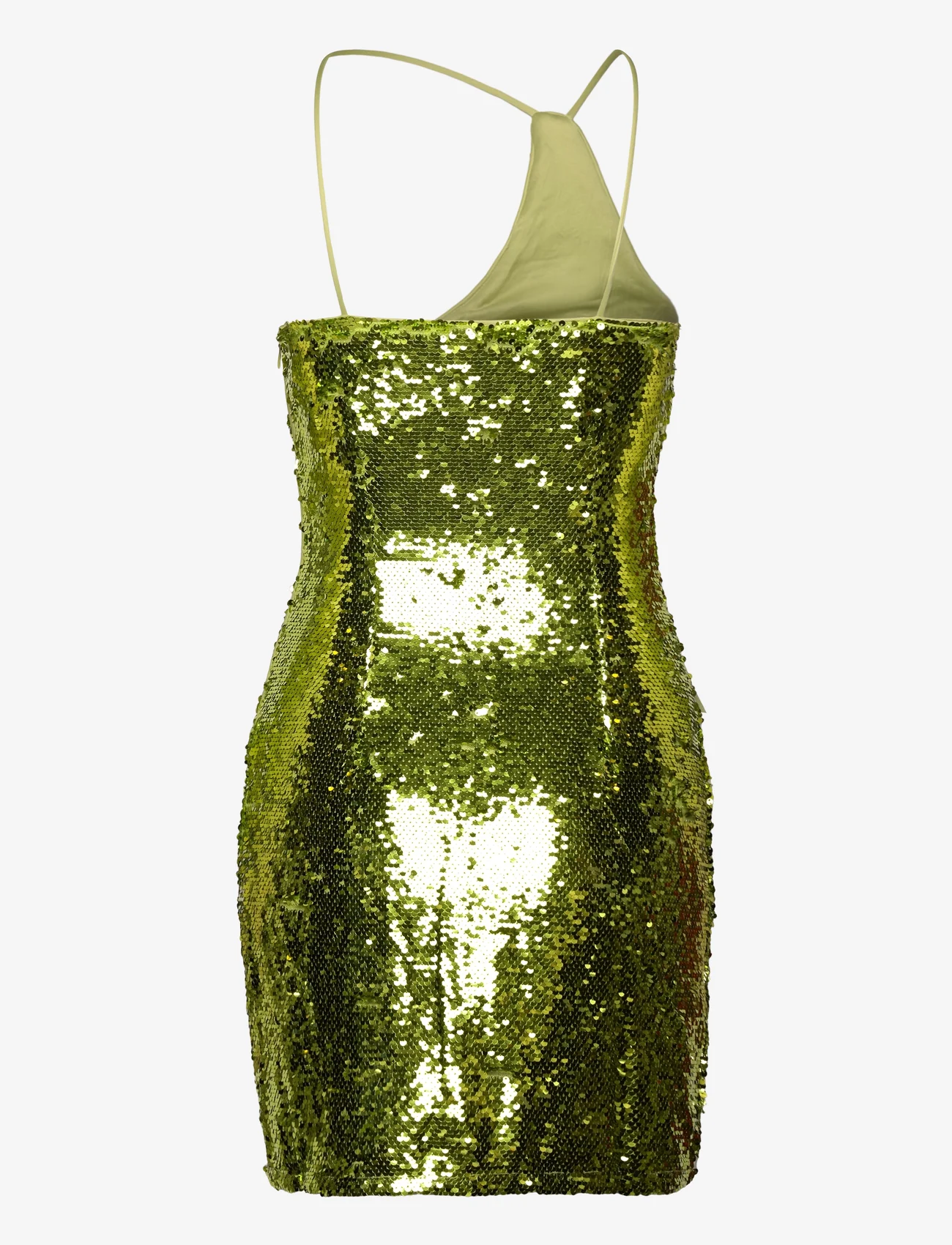 Mango - Asymmetric sequin dress - festkläder till outletpriser - green - 1