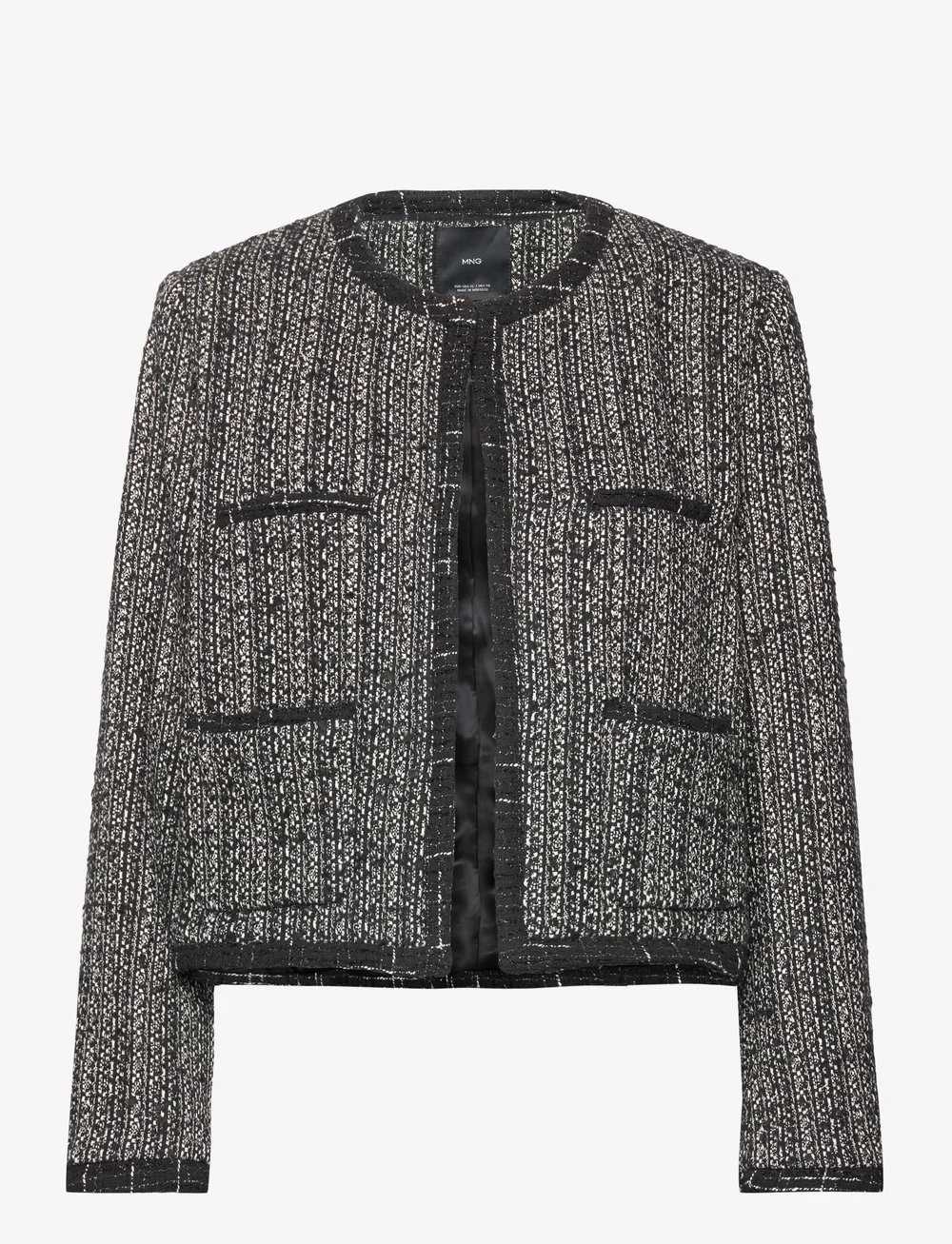 Mango trim 2025 tweed jacket