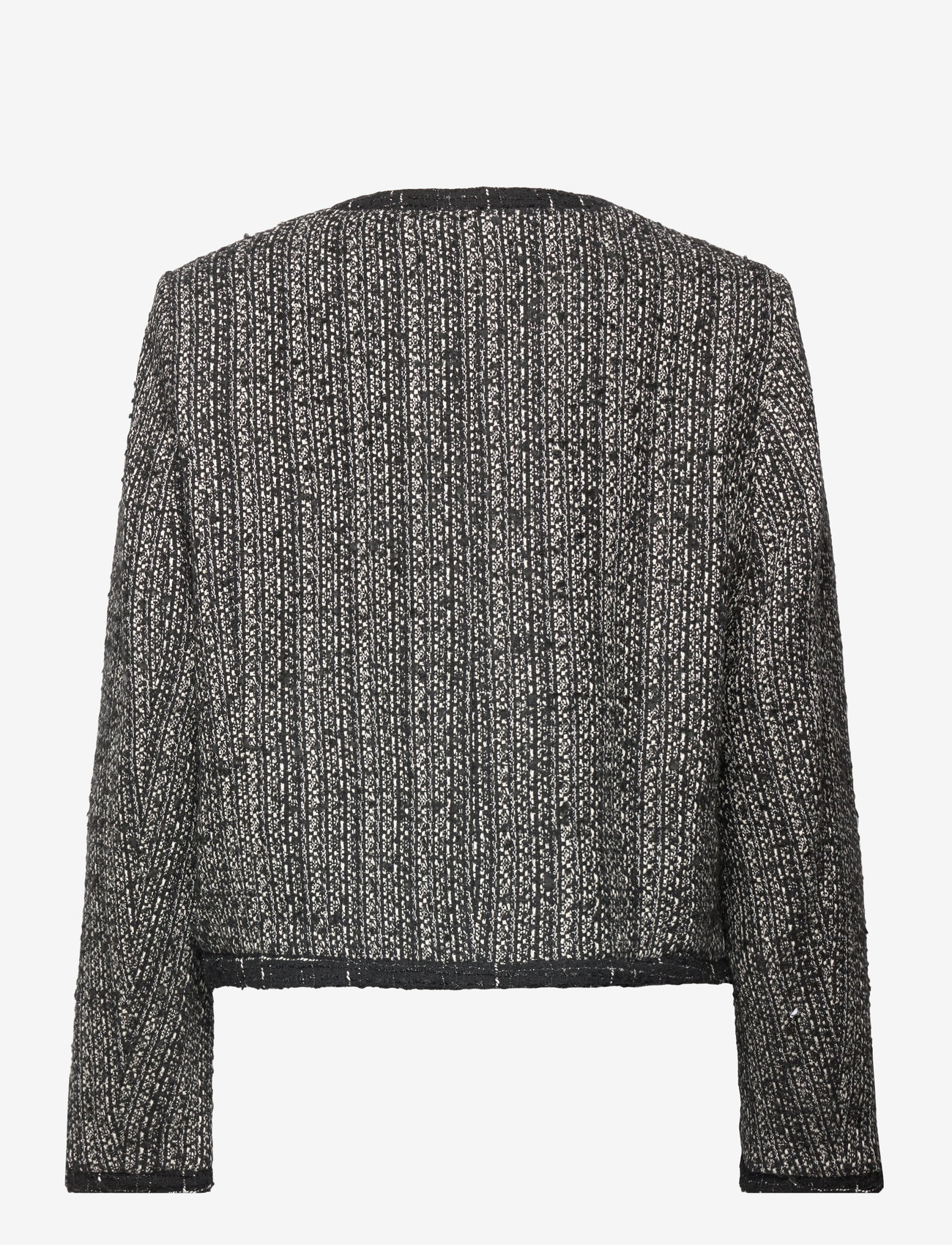 Mango - Trim tweed jacket - fall jackets - black - 1